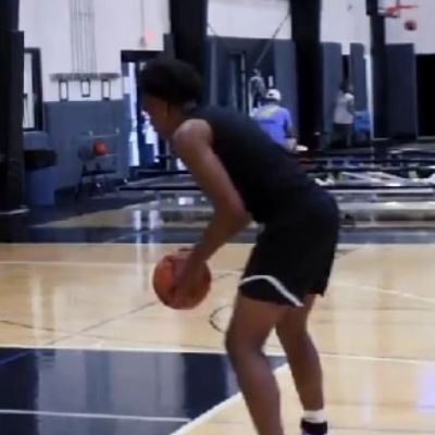 Maceo Williams is practicing hitting two points in the picture.